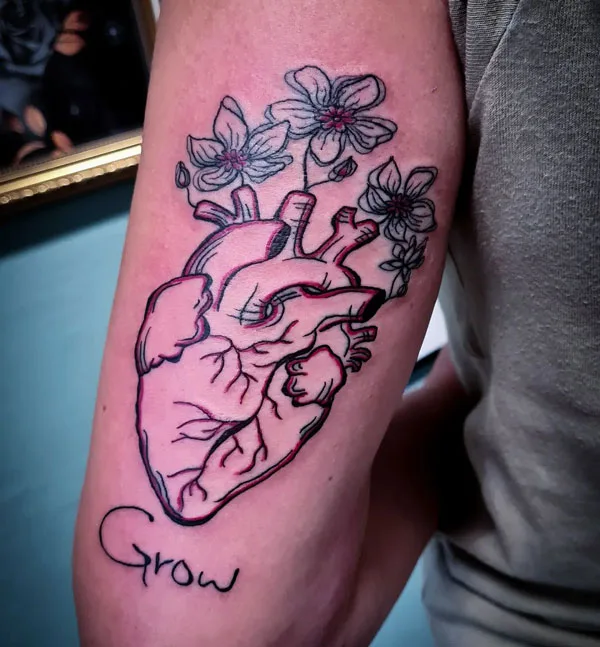 Anatomical heart tattoo 98