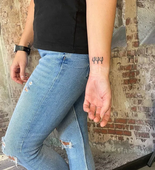 Angel Number Tattoo 16