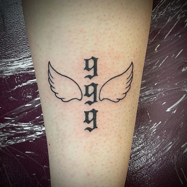 Angel Number Tattoo 2