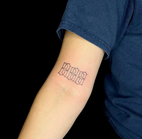 Angel Number Tattoo 3