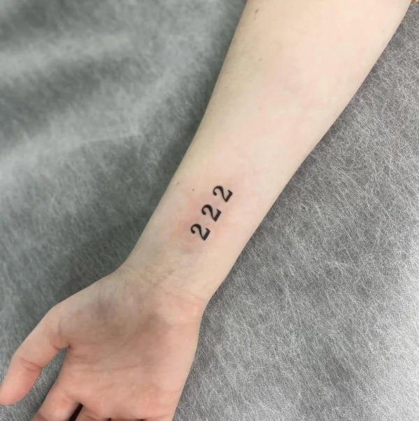 Angel Number Tattoo 7