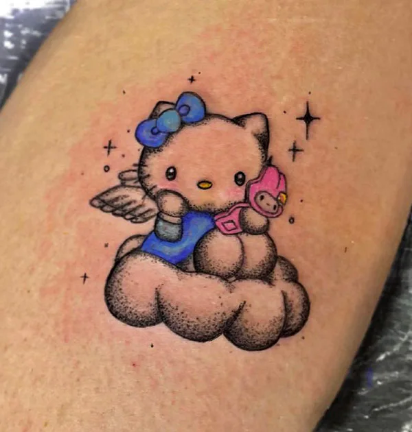 Angel hello kitty tattoo
