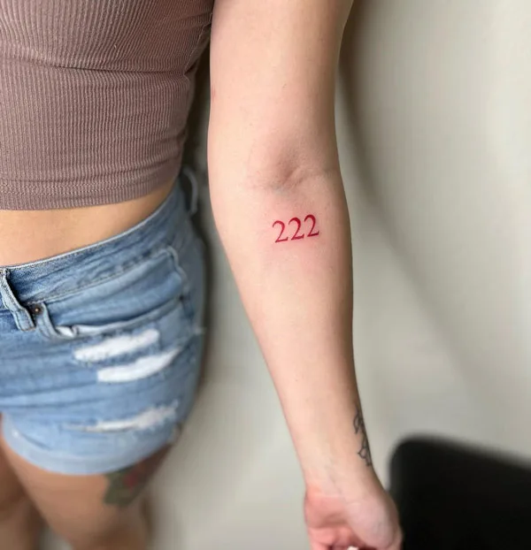 Angel number tattoo 25