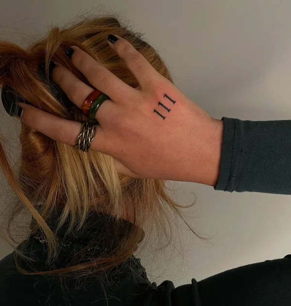 Angel number tattoo 28