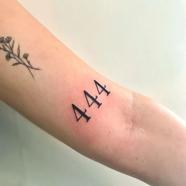 Angel number tattoo 33