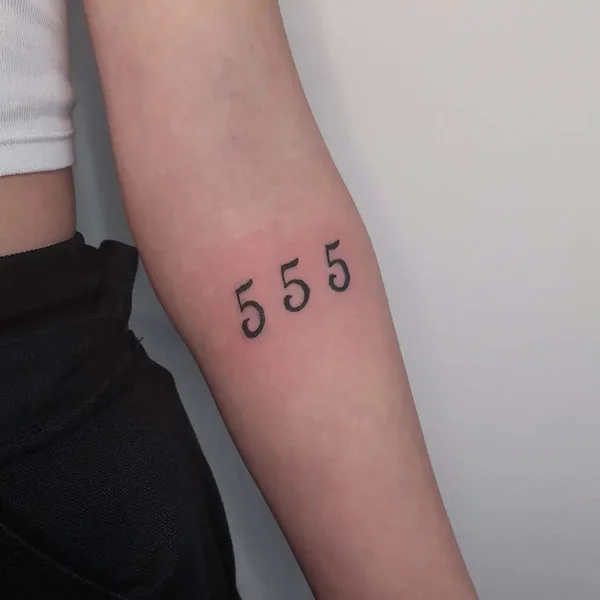 Angel number tattoo 34