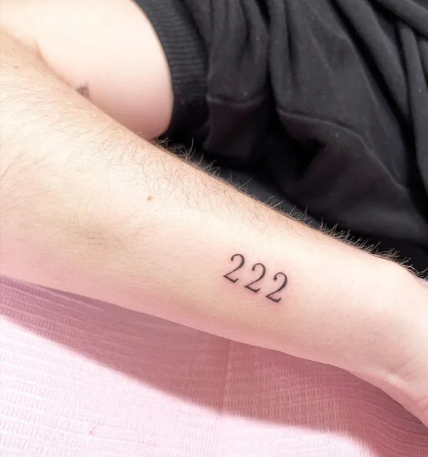 Angel number tattoo 37
