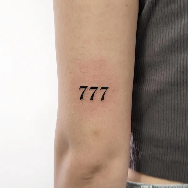 Angel number tattoo 40