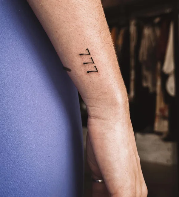 Angel number tattoo 41