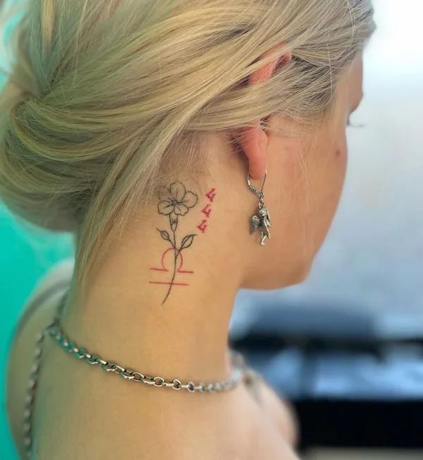 Angel number tattoo 42
