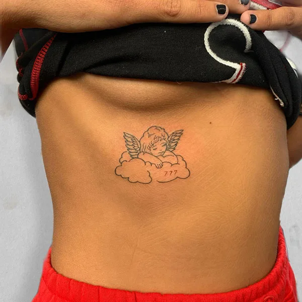 Angel number tattoo 46