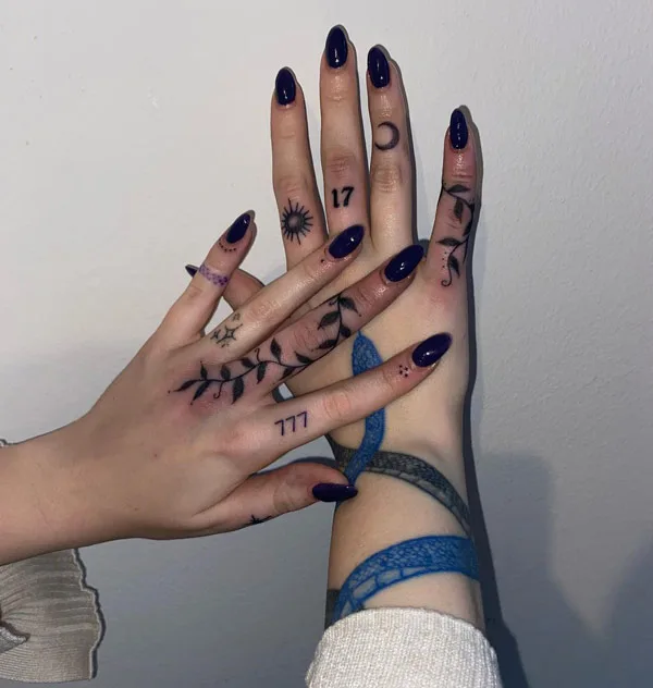 Angel number tattoo 53