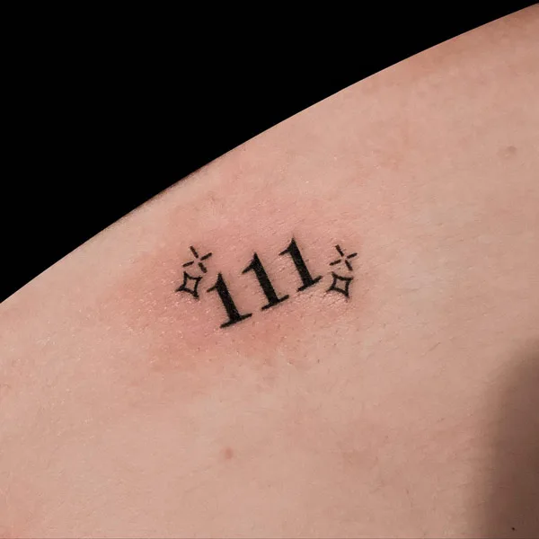 Angel number tattoo 54