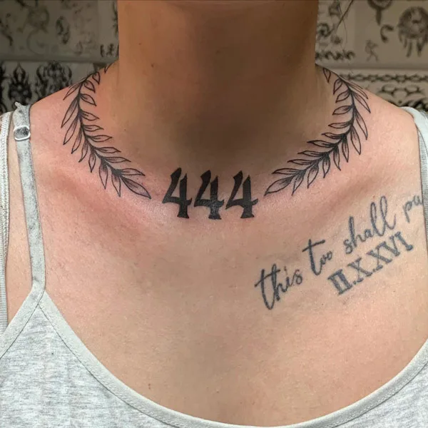 Angel number tattoo 55