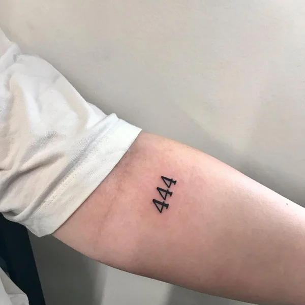 Angel number tattoo 57