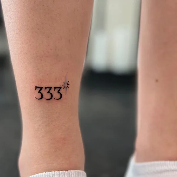 Angel number tattoo 59