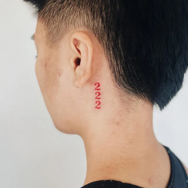 Angel number tattoo 61