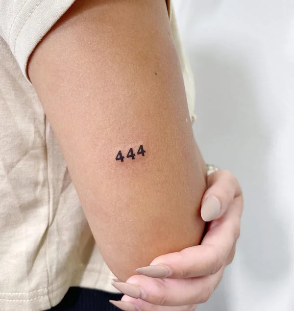 Angel number tattoo 63