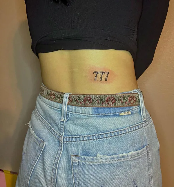 Angel number tattoo 64