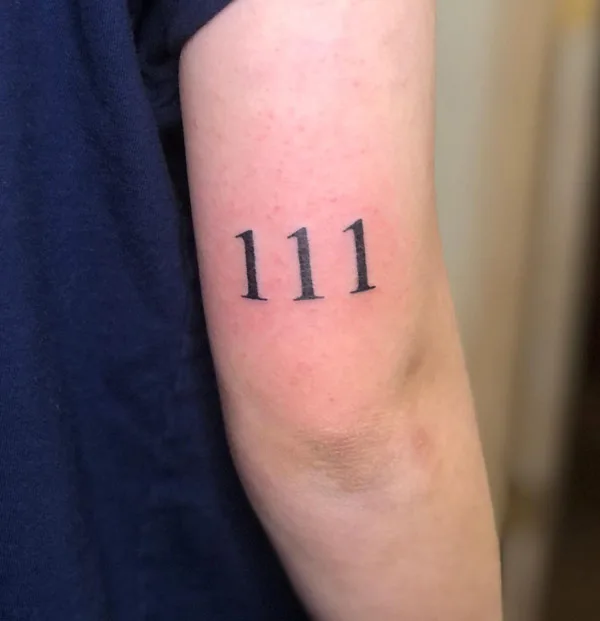 Angel number tattoo 66