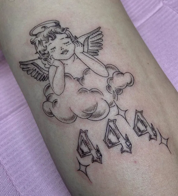 Angel number tattoo 71