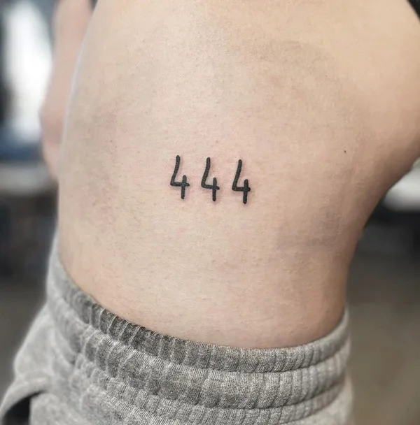 Angel number tattoo 73