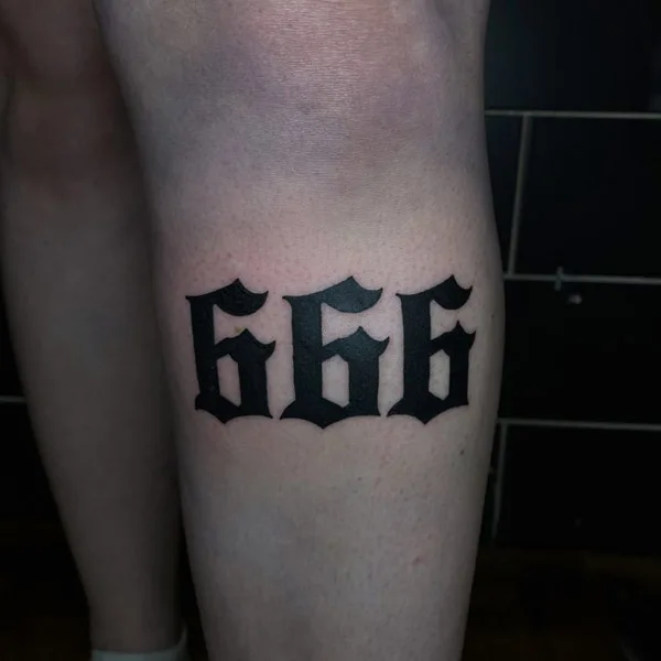 Angel number tattoo 77
