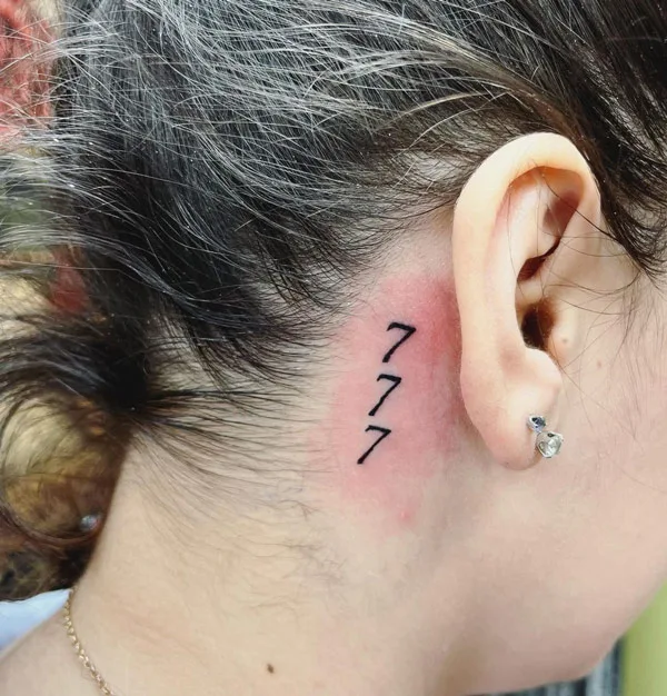 Angel number tattoo 80