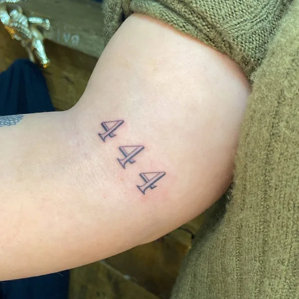 Angel number tattoo 81