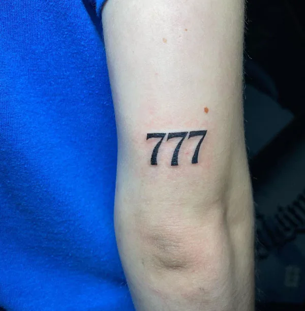 Angel number tattoo 82