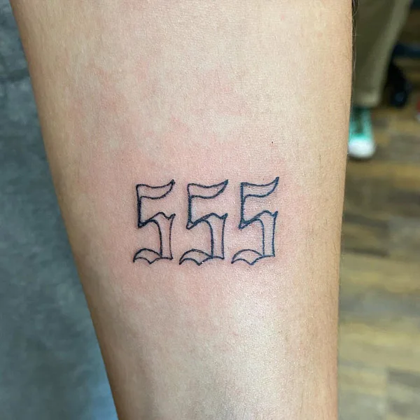 Angel number tattoo 92