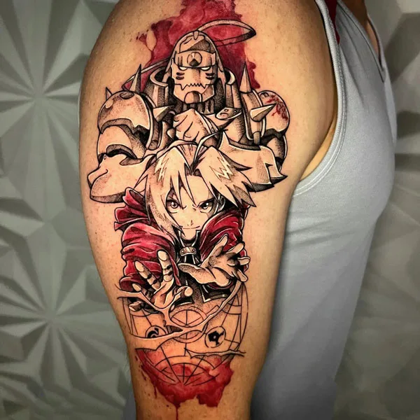Anime arm tattoo