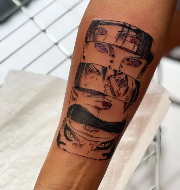 Anime eye tattoo