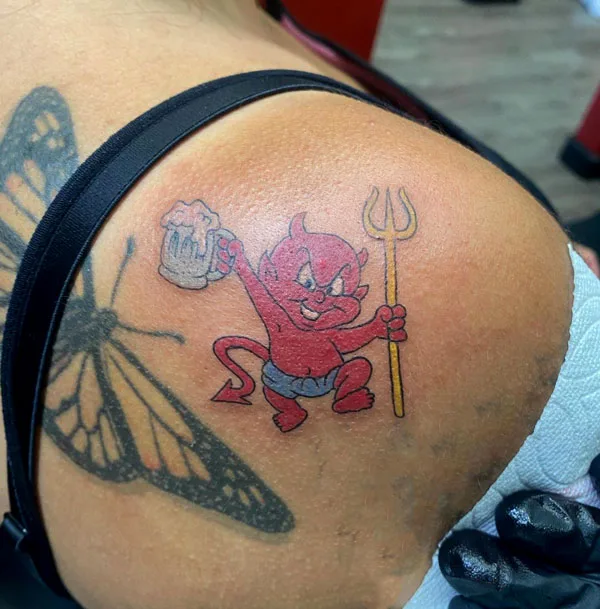 Anime shoulder tattoo