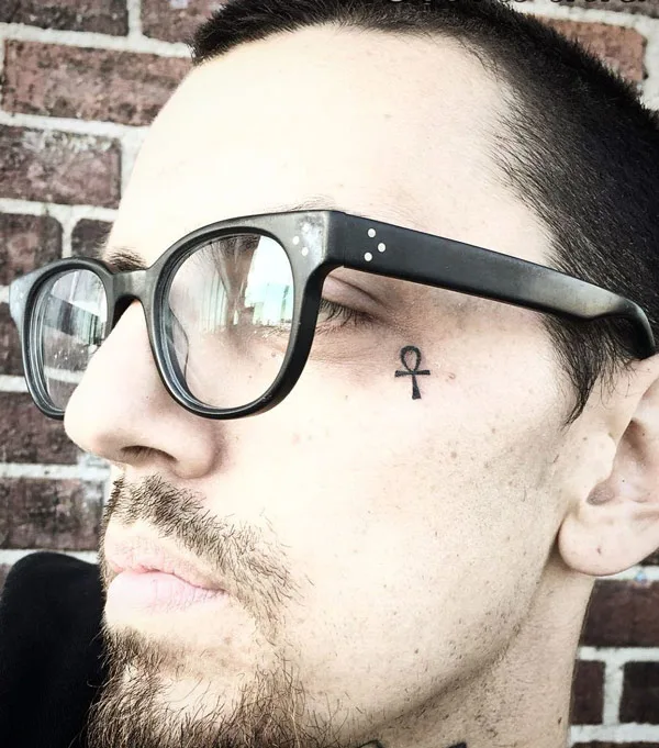 Ankh Face Tattoo 2