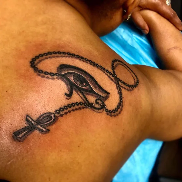 Ankh Necklace Tattoo 1