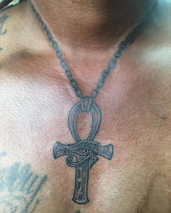 Ankh Necklace Tattoo 2