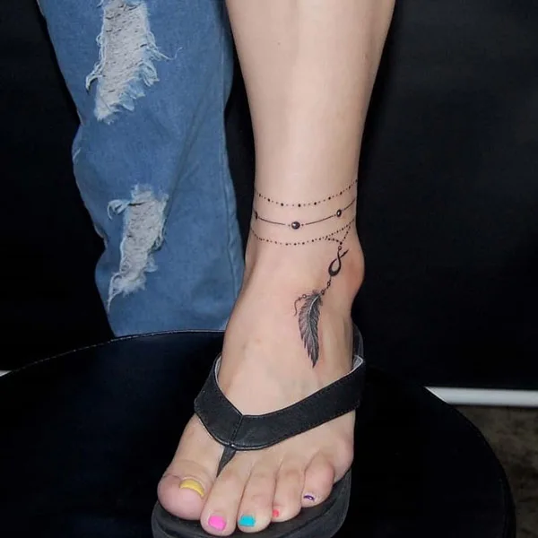 Ankle bracelet tattoo 1