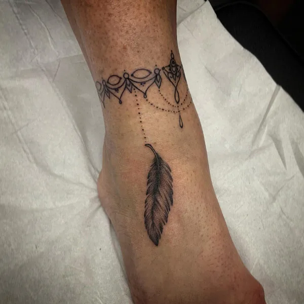 Ankle bracelet tattoo 18