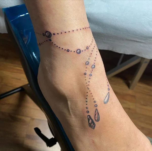 Ankle bracelet tattoo 28