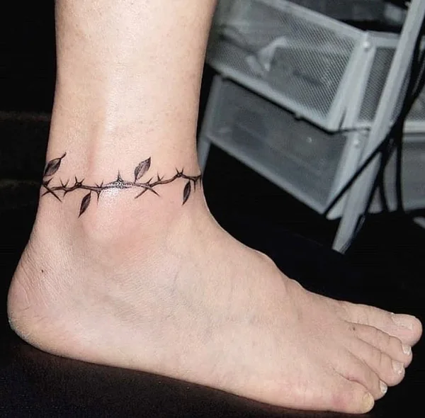 Ankle bracelet tattoo 29