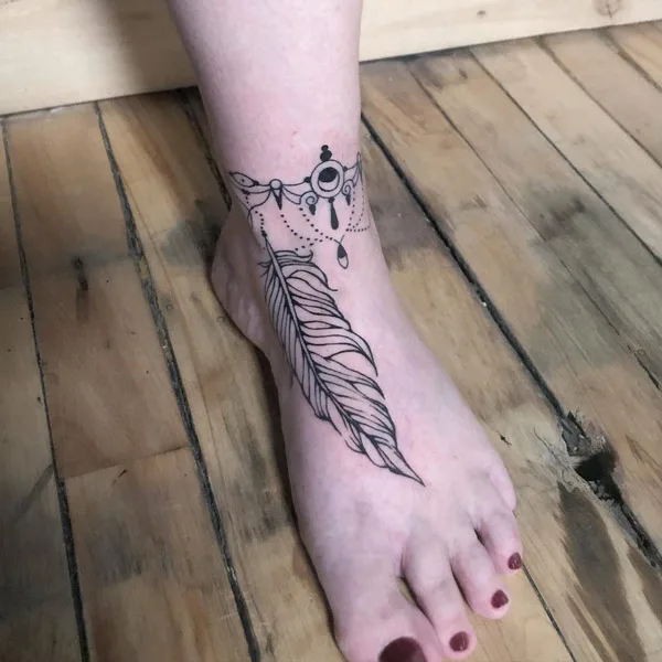 Ankle bracelet tattoo 3