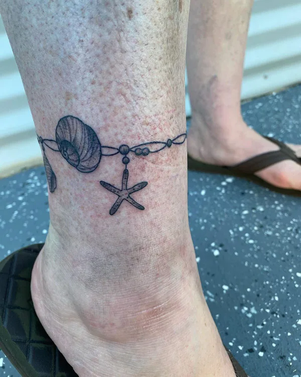 Ankle bracelet tattoo 31