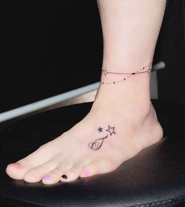 Ankle bracelet tattoo 32