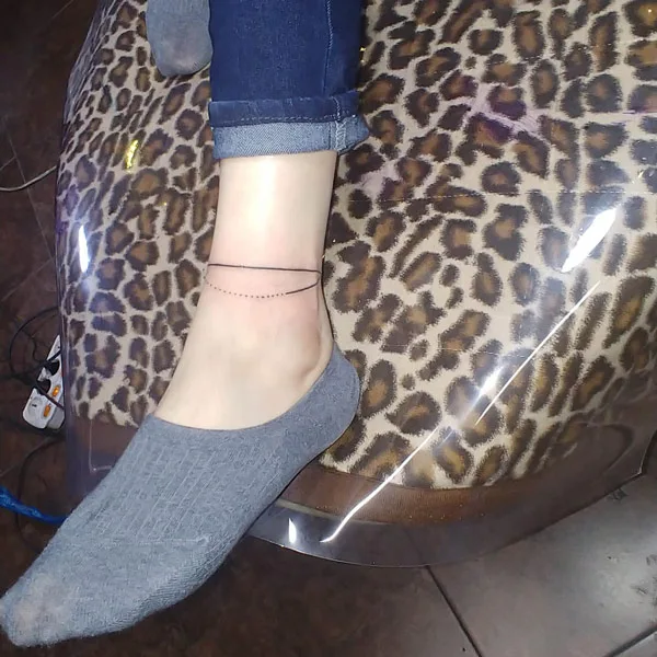 Ankle bracelet tattoo 34