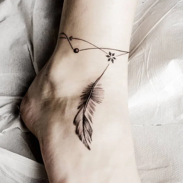 Ankle bracelet tattoo 39