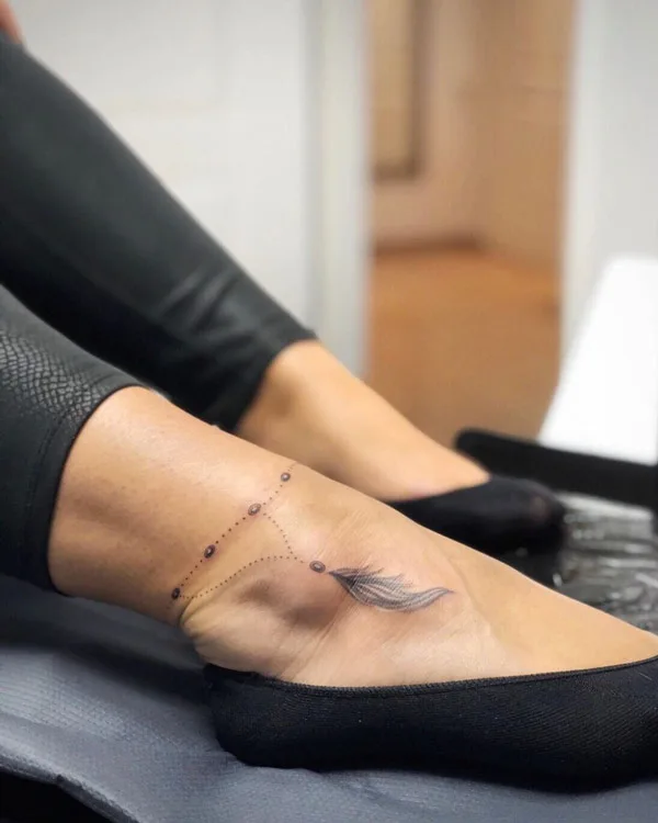 Ankle bracelet tattoo 40