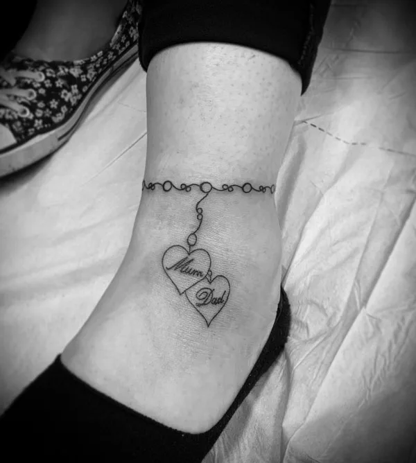 Ankle bracelet tattoo 41