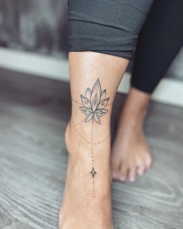Ankle bracelet tattoo 42