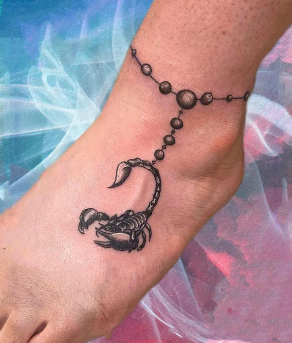 Ankle bracelet tattoo 43